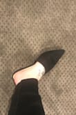 I absolutely love this shoe. However, I am a true 8, ordered an 8.5 due to reviews saying they run small and would be happier with a 9 honestly. My heal  JUST ends at the very end of the shoe. Other than sizing advertising from the site as "true to size" (which it is absolutely not) the shoe is gorgeous, comfortable for a long work day in a pointed toe shoe, and will be worn again. - Cassidy G.