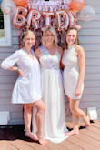 I bought this dress for my bridal shower! I'm not usually the type to order stuff online especially before trying it on but I was super impressed! This is the third dress I have ordered from Lulus and the quality was amazing! I got so many compliments! - Kelsey M.