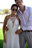 This was my wedding dress and let me tell you it was better than any thousands of dollar dress so simple yet gorgeous! - Maya T.