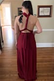 I bought this dress on my first Lulus purchase. I got L and XL because I wasn't sure about the waist. The XL was big and the L was a tiny small, but the quality is great, so smooth! The tricky part about this dress is the bra though, you will need those that you can glue to your breasts. - Flavia A.
