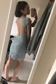 I'm so excited to wear this for my college graduation in two weeks!! I'm a first generation college student and I'm pleased I'll look just as good as I feel. The light blue color reminds me of robins eggs and spring, the open back is so flattering and elegant. - Mary C.