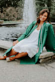 I really loved this dress, I was nervous that it was not going to be true to size when I ordered it because I of course procrastinated to buy a graduation dress, but I could not have been more thrilled when I received it! I wanted something more flowy and boho that didn't cling to my body shape, but still looked presentable to wear to a nice occasion. Would absolutely recommend this dress! - Noelle V.