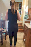 Best purchase ever. This piece is so flattering that I want to wear it everywhere.
The fabric is soft and lightweight but not see through at all. The waist is cinched so it gives a nice shape to it. I was afraid that the neckline would be too deep but it was perfect. The neckline was not loose and I can wear a regular bra with it (yay!)
I have dressed this piece up with heels and worn it more casually with flats and a sweater. - Stephanie O.