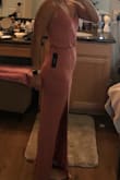 Would have loved this if the material wasn't so thin and clingy. The waistline caught me right at my mommy-of-four pudge. I would have helped if this dress was lined or was thicker material. Returned. - Lisa D.
