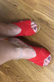 They're comfortable and darling. True red. Stretchy and fits perfect. Thanks.
Already getting compliments. - Patti M.