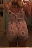 I love this romper!!! I got so many compliments and it's so comfy! I was worried about it being a little short in the back but it fits perfectly!! - Johanna S.