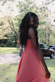 I wore this dress to my prom this year and got so many compliments on it! It's gorgeous from its color, its length, the way it floats, flutters and flowsss!! I'ts wonderful! - Pauline A.
