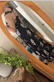 The medium was a little long on me so I just had to wear super high heels (not pictured). But the overall dress cut and deep navy color was just so pretty. Goes well with gold or silver accessories. - Jacqueline O.
