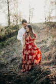 Fit great! It is a little long but perfect with heels. Wore it for my engagement session. Really popped in pictures! - Cassidy B.
