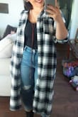 I wore this dress during my pregnancy and post baby just so comfortable. Wore it as a dress and a shirt with jeans. - Daniela Z.