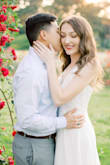 I wore this dress for my engagement pictures, and I'm so glad I did. The adjustable straps helped it fit my chest perfectly. While I could wear a sticky bra with it, I ended up not needing one. My only note is that it runs long (it was dragging a bit for me and I am 5'9). It wasn't a huge deal and ended up looking beautiful in photos though! - Taylor M.