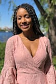 I loved this romper! It was a bit large in the chest area so I would probably size down, since everywhere else was pretty roomy. Overall, super comfy and cute. Lots of compliments! - Jonique D.