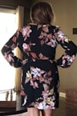 It's such a beautiful, feminine dress. This could be casual or formal!! The only problem with the dress is the v-neck. When you bend over and start moving around your chest becomes exposed, but that's an easy fix. I just used some black thread, stitched it up and it's perfect!! - Amy F.
