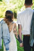Bought this dress for my wedding, it was perfect. I'm tiny so I did have to have it altered but for the cost of it was worth it! The material was great quality! I had the back lowered into a V and it was beautiful! - Nicolle Y.