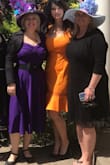 I ordered the white and the orange in a large. Both are cute, but even at a larger size they made my relatively flat stomach appear larger. It did work for my hard to fit 32H bust though. Sent the white back and wore the orange for a derby party. - Cheryl B.