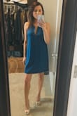 This dress is so pretty and classic. I ordered this for my son's preschool graduation because it is such a classic look. The perfect dress for any event especially if you don't want to wear something that is too form fitting but still stunning. A must add to any closet. I ordered both the yellow and blue but am drawn to the yellow. Color is amazing in person. - Cara R.