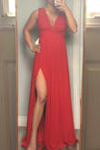 I purchased this dress for my university convocation (Canada). It was exactly what I was looking for. The fabric is great and heavy- definitely not a cheap dress. However, I am short and unexpectedly lost weight so I had to have alterations done which wasn't an issue for me seeing I need most everything altered. I had the dress hemmed and the shoulders taken in. Having the shoulders taken in made the waist band come higher up. Luckily, it sits just below my breast. I plan on using double sided tape to keep the girls in just to be safe. Due to the alterations, I won't need to worry about support for the bust as it has been taken in tight enough.
Overall, I absolutely love this dress and would recommend it to any of my friends! - AMY M.