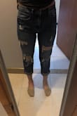 These fit so comfortably they are a little long for me since I'm pretty short but I just rolled the bottoms and I love the look. - Rose L.