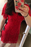 This dress is super cute, fits me perfectly, and isn't too short. I am 5'10'', 34 C bra size, and normally wear size 4 in pants/shorts. - Rachel P.