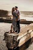 This dress was PERFECT for my engagement pictures. So flowy and sexy. The fit was pretty perfect, but if you want it tighter on your chest I would size down. When I put it on I kind of laughed cause it looked like a sack. Once I tied the belt and found my waist again (lol) I fell in love. Warning - if you wear this in a windy area prepare for it to fly up and cause a flash of your booty. The side slits are awesome but not friendly to the wind. :) - Lauren D.