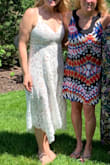 High quality material. Couldn't wear a bra with it but it was tight enough that I didn't need one. Wore it for my bridal shower and got tons of compliments! - Emily W.
