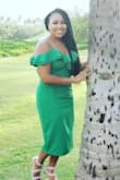 The dress fit me perfectly and I love it! Although the wedding was in Maui and outside in the heat no one could see me sweating through the dress (insert smiley face). I got so many compliments from other guests and the Bride who said she loved it! - Ashlei G.
