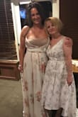This is a Beautiful dress but where the chaps is on the chest is too small and opens whenever you take a breath. I bought this for a wedding and just wore a lace cami underneath it. I would've gotten a larger size but they didn't have any in stock. Wear heels cause it's very long. - Caroleena K.