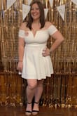 I loved this dress. I wore it for my bachelorette party and it was a hit. It fit me perfect and wasn't too short or too tight! I am big in the chest and it was perfect. Super comfy too!! - McKenna D.