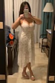 Great fit for a large busted person. Very flattering. I ordered a medium and a large in shire and yellow. I kept them both. The large fits better because of my busy size, 32H. Otherwise the medium would be a better fit. - Cheryl B.