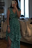 I wore this during a recent trip to Japan, and it was such a beautiful dress to wear around the cherry blossoms! It's a little snug, and the way it wraps around isn't the most comfortable, but still really glad I bought it. - Monica S.
