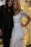 This dress was beautiful, I wore it to my bridal shower 5/18 and people could not stop complimenting the details of the dress- they absolutely loved it and so did I. Dress fits true to size. - Maria