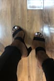 Super sexy simple mule. Dress up or down. Fit is true to size. I ordered a 10 and they fit great not too big or small. They are comfortable, can wear all day and not a problem. Love them! - Samoria A.
