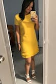 I wore this with a white and blue dress and a yellow dress. I just loved it. It doesn't hurt at all. I could work all day with it and even go out after that. It's a good thing I read the reviews before ordering because I'm usually size 5 or 5.5. So I ordered 6 because I saw people saying it runs a little small. And 6 fits me perfectly. - Anna S.