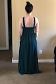I bought this in hopes it would match my other bridesmaid dress to replace it; however, it was too dark. It was beautiful and fit so nicely. I would have kept it if it didn't look like such a bridesmaid or prom dress! - Sarah H.