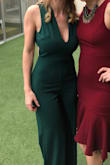 Note - I ordered a SMALL. Originally ordered two sizes and the small fit better. Sold the Medium to a friend who is taller.
This was for a work party and I wanted the top to be a little more modest so I originally put a piece of sheer fabric in the top using dress tape. Wore one of those sticky bras and didn't have to adjust too often.
I got lots of compliments and felt great! - Katelyn R.