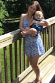 Really love this dress! Perfect for a summer day or night. Very light weight and comfortable. You're able to adjust how tight the straps are at the back which allows you to customize the fit. I wore this to a birthday dinner and felt great in it. Was even able to nurse in it! - Melanie H.