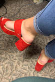 These are the most comfortable heels that dress up any look! I wear them at the office or going out, and they are exactly as pictured. - Alexis D.