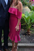 I got this dress for a black tie optional wedding, and it was perfect! I got so many compliments on it, and I was comfortable in it all night. The waist was SLIGHTLY baggy on the sides, but I probably noticed it more than anyone else. I am 5'7" and 118 lbs, size 32C and ordered a small. If anything I would have ordered a XS, but the small was fine! I wore a strapless bra with it, but you can probably get away with not wearing one at all. I didn't have have to worry about pulling it up all night either. The sleeves are stretchy too so I didn't feel very restricted. Would definitely recommend!! - Samantha W.