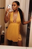 I wore this to my sisters graduation and got SO many compliments. I went with the extra small because of the reviews I saw but I would normally wear a small. I like my clothes to fit a little more exact though. Definitely need to wear spanks or some type of spandex under it. - Amaya C.