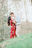 I was nervous about wearing a maxi dress because I'm pretty short but with 3 inch heels it was perfect! I loved how the dress felt and everyone said they loved how it looked in our engagement pictures! - Julie M.