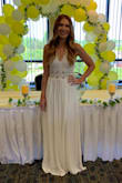 This dress was PERFECT for my wedding shower and I couldn't imagine wearing anything else! Very pleased with how the dress fit. It was a bit long but nothing some heels can't fix! - Kaitlyn S.