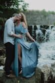 Like many others I wore this dress in my engagement pictures and is it stunning! I never even had to steam it, it is long and flowy and just magical! Highly, Highly recommend!! - Kayla R.