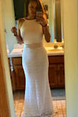 I wore this for a vow renewal I did with my husband on our anniversary. I wore a big poofy dress for our wedding and wanted the chance to wear something a little more sexy. This dress was perfect. I only was able to wear it once because I wore it outside and the lace was RUINED by catching dead leaves but totally worth the one time wear. - Julia K.