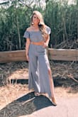 I'm obsessed with this two piece set! The fit is amazing and photograph so well. Would highly recommend this set! It's perfect for vacation or event. - Kelly D.