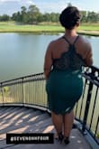 I wore this dress do an outdoor summer wedding! I felt absolutely beautiful. I was a little worried about the "girlies" because you can't wear a bra with this dress, but it fit perfectly!! - Brittany S.