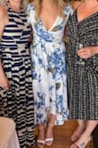 I wore this dress for my bridal shower. I had to size down from a small to an x-small. It was a little tight but with double sided tape it fit perfectly. - Mary