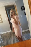 I bought this dress originally in a medium, but the material isn't stretchy at all! So I returned it, which was super easy, and got a large and fit perfect! This is my 4th dress from Lulus and they never disappoint! I'm obsessed with this one. It's so pretty, especially in the pink. Perfect for a wedding or a night out! So excited to wear it today!! Every other dress I have ordered from here I did order a medium, but for this one I would suggest to size up since the material isn't stretchy. Still a good fit though!! - Brittany L.