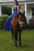 I purchased this dress for my daughter's grade 7 end of year prom. Very cute on, ordered a M and could have worn a S, very adjustable with the back straps. - Morgan C.