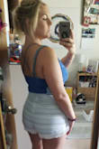 I actually really liked these shorts. I returned them because the waist gaped out about an inch while my thighs had to squeeze into the legs. I do have large thighs so I'm sure most girls won't have the same issue I did. In that case, a size smaller might be better. - Amber W.