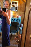 I wore this (navy blue) jumpsuit as a bridesmaid and got a BOATLOAD of compliments. Comfortable and stylish. I just ordered another in black. I'm 5'5" and 145 lbs with an athletic upper frame. The Large fits me perfectly - not particularly tight on me and only needed to be hemmed. - COURTNEY L.